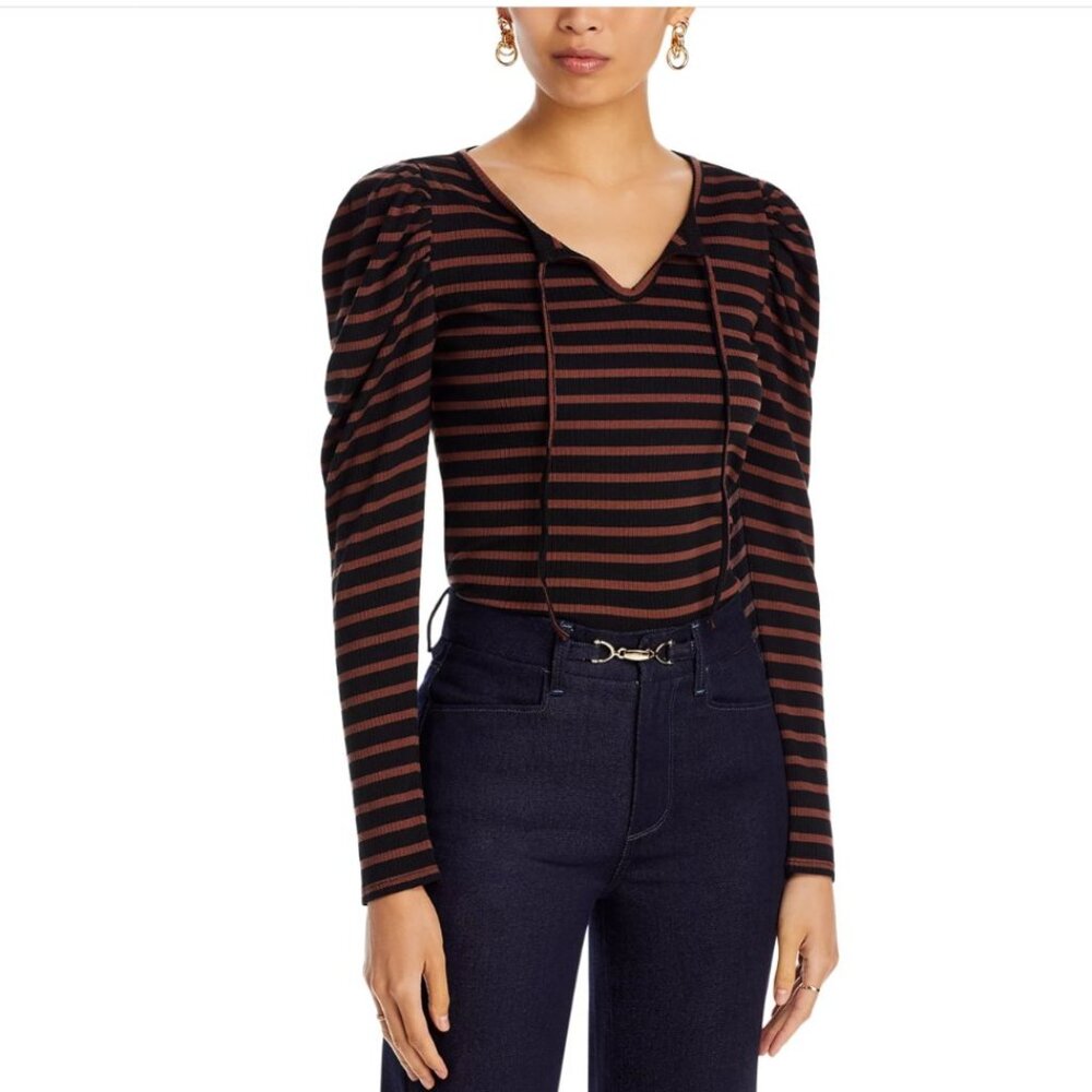 NWT PAIGE Striped Lorna Top (Size S)